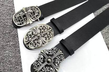 Chrome Style Leather Belt