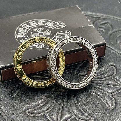 Chrome Inspired Statement Rings, Ziron Golden and Silver Rings