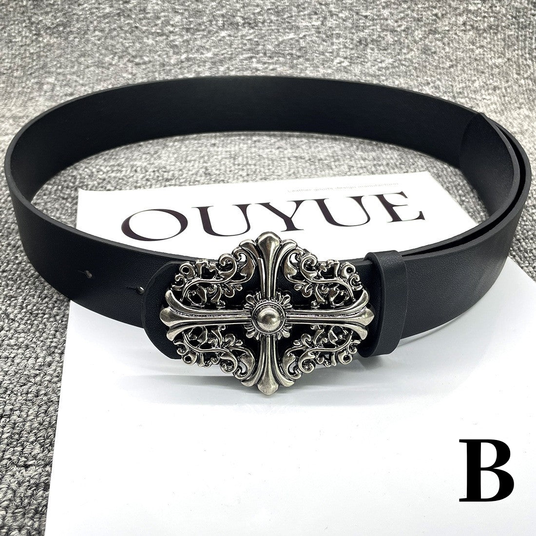 Chrome Style Leather Belt