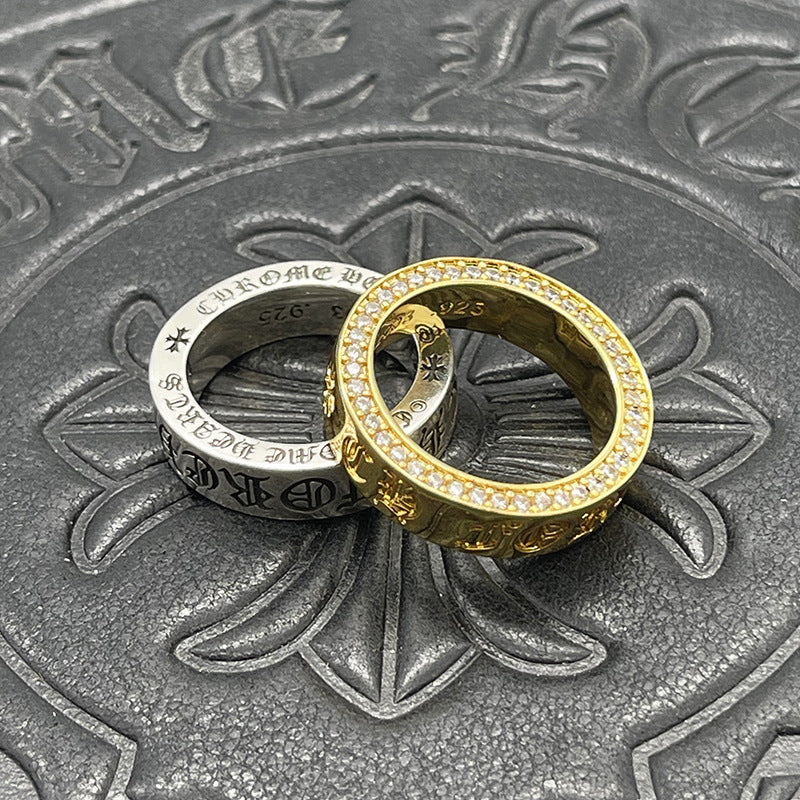 Chrome Inspired Statement Rings, Ziron Golden and Silver Rings