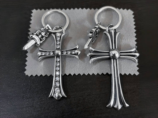 Chrome Jewelry Retro Keychain Collection Set