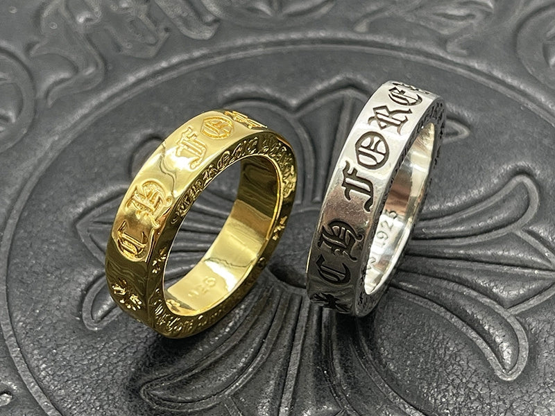 Chrome Inspired Statement Rings, Ziron Golden and Silver Rings