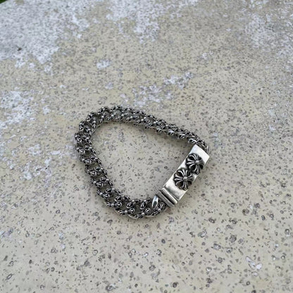 Chrome Design Thai-Silver Chain Bracelet