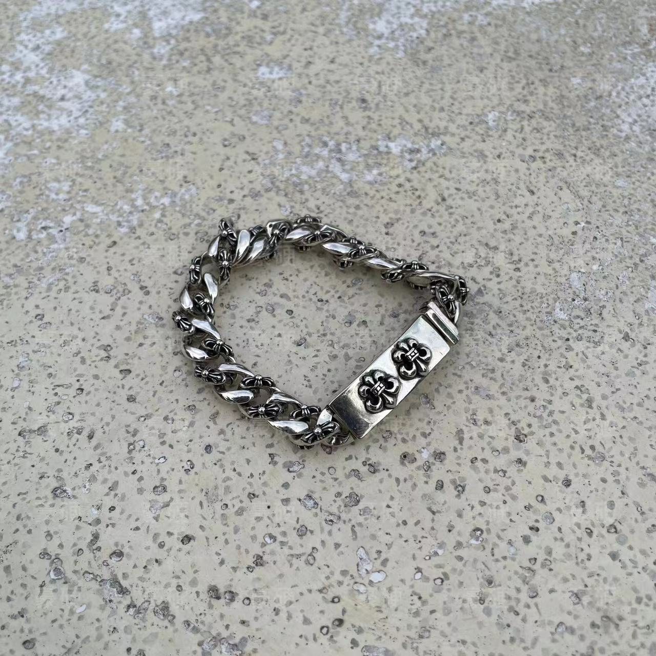 Chrome Design Thai-Silver Chain Bracelet