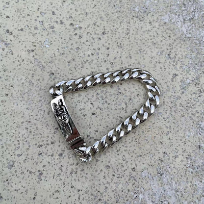 Chrome Design Thai-Silver Chain Bracelet