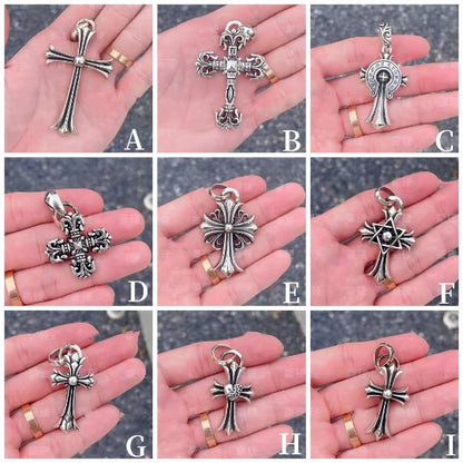 Chrome Design Cross Pendant ,Hip Hop Pendants