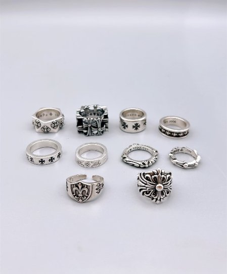 Chrome Jewelry,Punk Ring, Adjustable Ring Collection