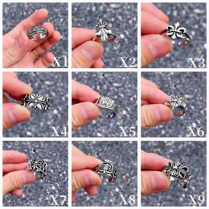 Chrome Jewelry,Punk Ring, Adjustable Ring Collection