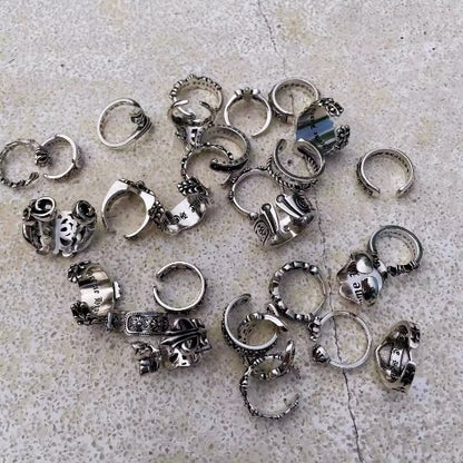 Chrome Jewelry,Punk Ring, Adjustable Ring Collection