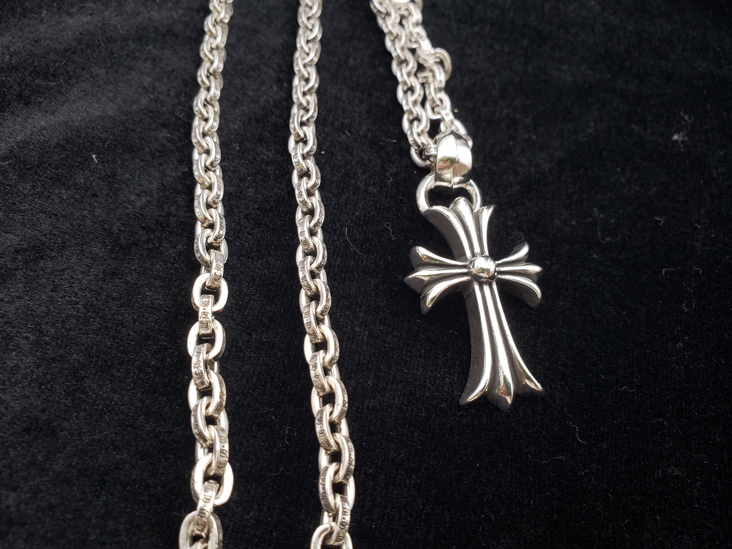 Chrome Jewels Classic Style Cross Flower Necklace