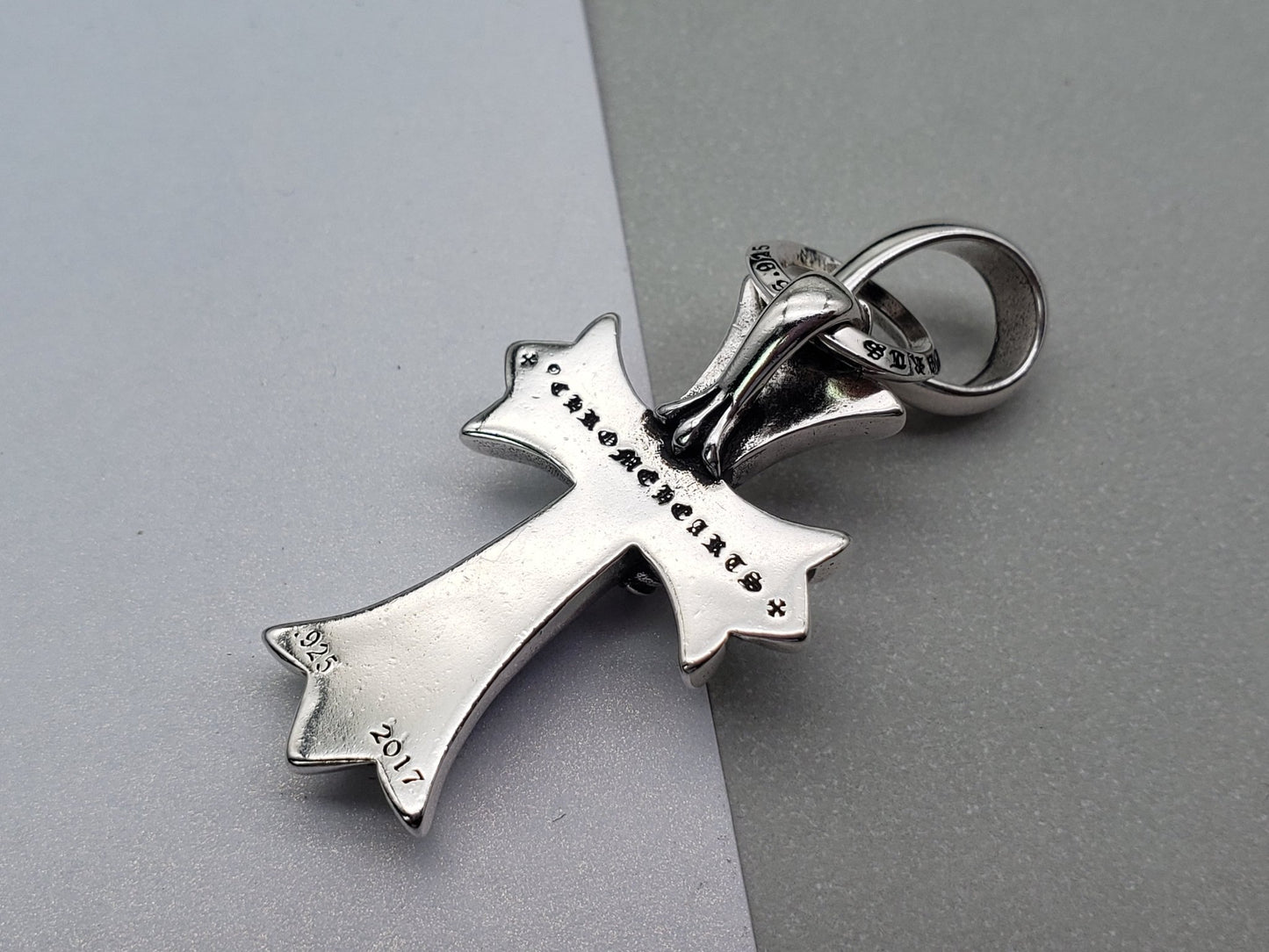 Chrome Design Cross Pendant, Hearts Pendants