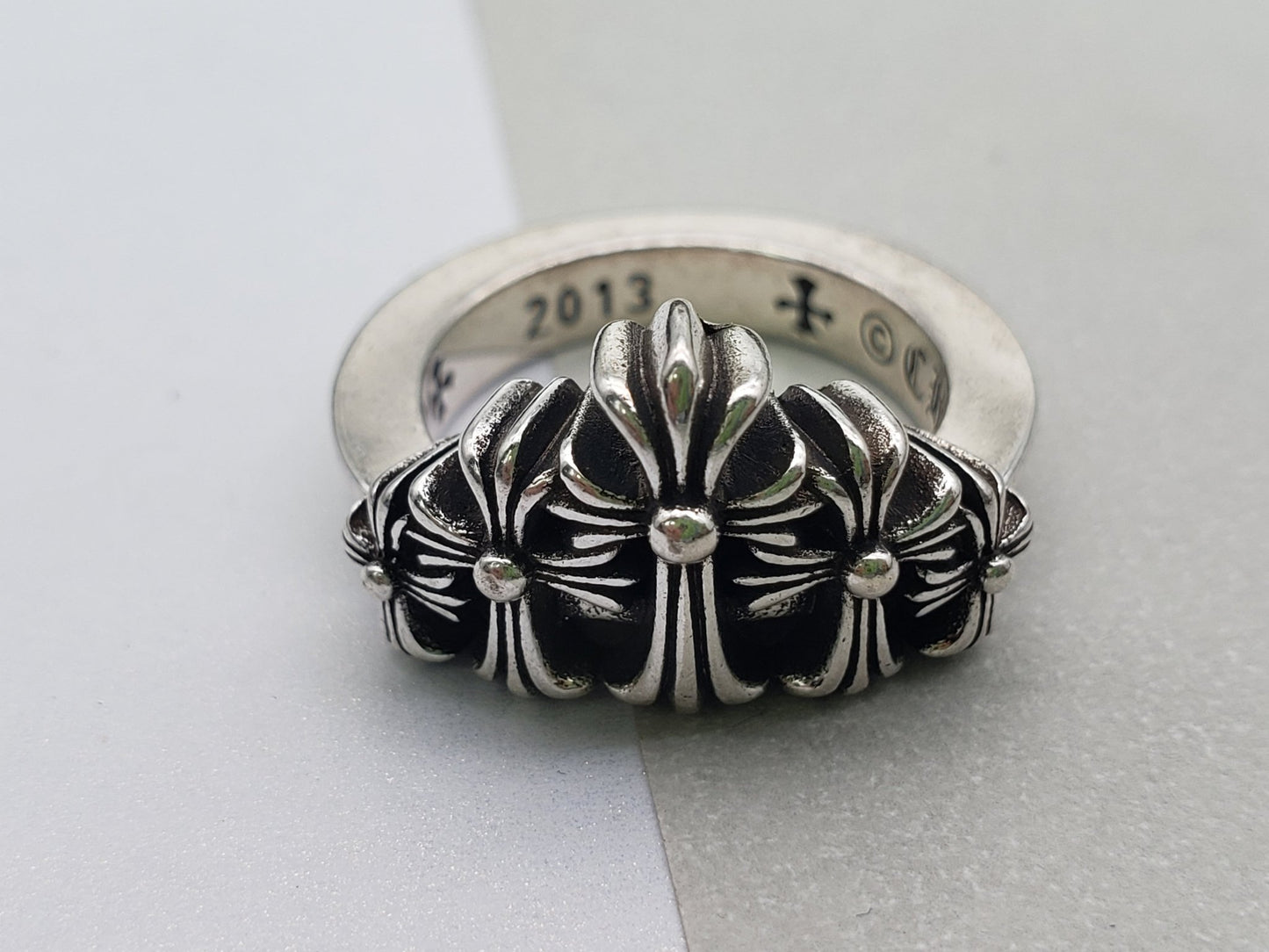 Chrome Jewelry Mountain Tombstone Crown Ring